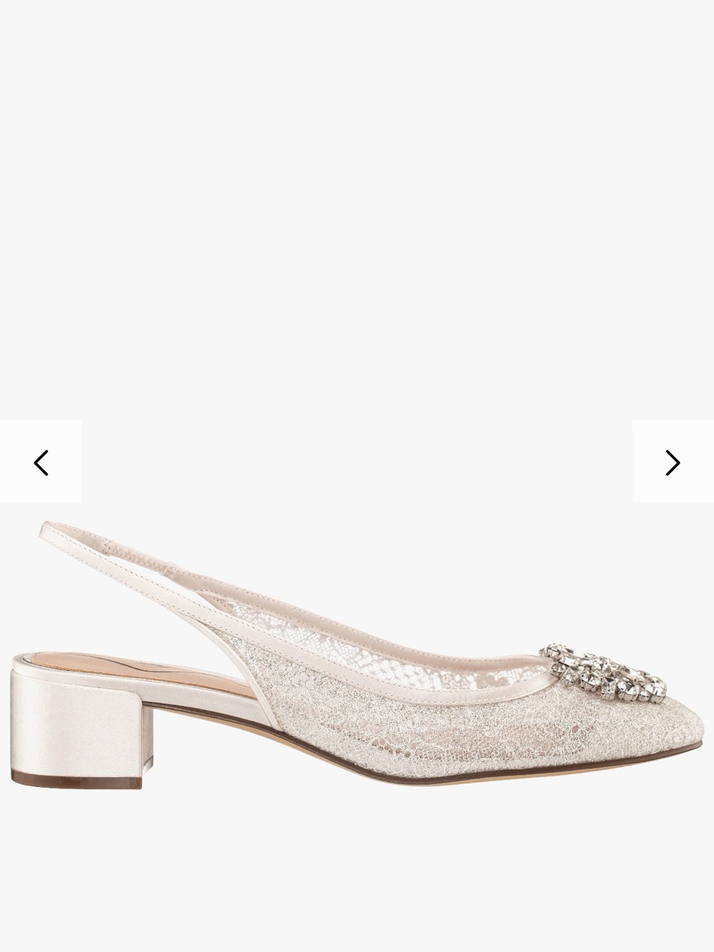 Nina Klara Ivory Sling Back Low Heel Shoes